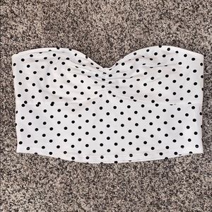 Cropped Polka Dot Tube Top